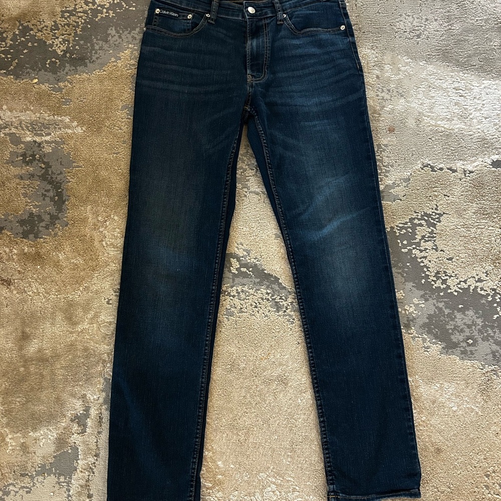 Calvin Klein Jeans Men's Deep Indigo Straight Jeans